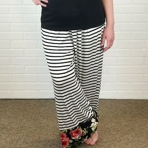 Striped and Floral Lounge Pants